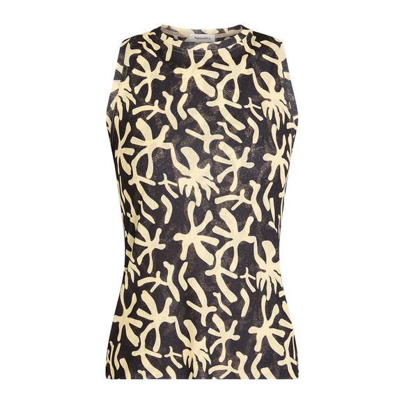 Nanushka 'Safea' Black Twist-Back Printed Jersey Tank Size M - Picture 1 of 4